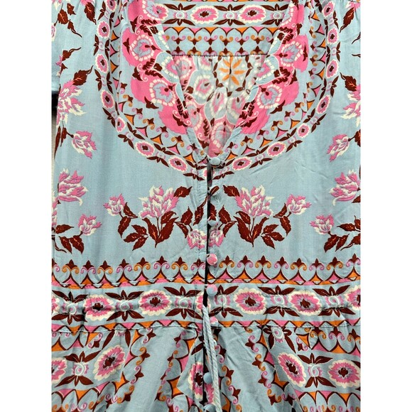 Spell & The Gypsy Collective Pandora Aquarium Maxi Dress Size XS Blue Pink Print - Picture 5 of 16